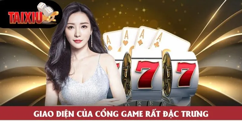 Giao diện của cổng game rất đặc trưng
