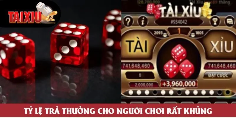 Tỷ lệ trả thưởng cho người chơi rất khủng